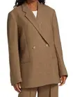 TOTEME Double Breasted Wool Slit Blazer Jacket in Hazel Size 40 / US 8