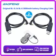 2PCS BL-5L 3800mAh Battery USB Charger Cable for Baofeng UV-5R UV-S9 PLUS Radio