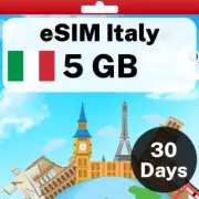 eSIM Italy - 5 GB - 30 Days - Travel eSIM | QR code activation