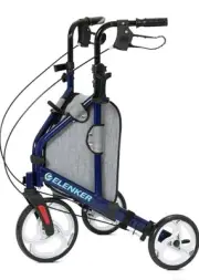 ELENKER YF-9006A Rollator Walker 3 Wheel for Seniors - w/10" Front Wheel- Blue