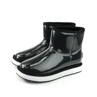 在飛比找樂天市場購物網優惠-雪靴 短靴 保暖 防水 黑色 亮面 女鞋 no121