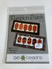 GE Designs GE-181 Pumpkin Patch Table Runner Sewing Quilting Pattern 15" x 36"