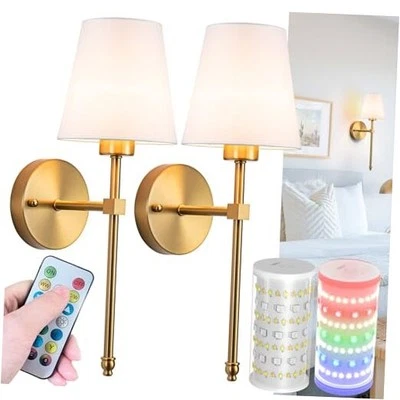 Wall Sconces Set Of Two Battery Operated, Wireless Sconces Wall Lighting