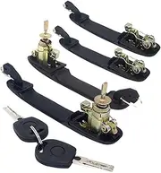Complete Set 4PCS Front Rear Left Right Door Handle with Lock Barrel, for VW, for Sharan, 1995-2010 33MM PIN Length