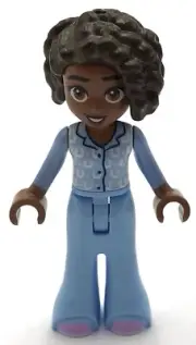 Lego New Friends Minifigure Aliya Bright Light Blue Pajamas Top
