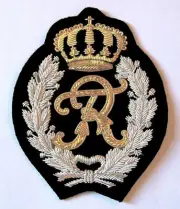 Royal Kaiser German Prussian King Monogram Cipher Letter Crest Patch Black Eagle