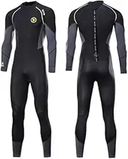 zcco Ultra Stretch 3mm Neoprene Wetsuit, Back Zip Full Body Diving Suit, one Piece for Men-Snorkeling, Scuba Diving Swimming, Surfing