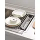 日本廚房水槽上瀝水架水池邊碗碟置物架碗盤架可折疊菜瓜布收納架