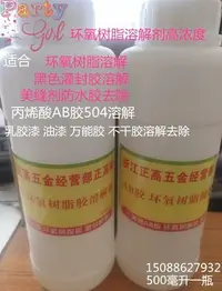 在飛比找Yahoo!奇摩拍賣優惠-已固化硬化環氧樹脂溶解劑 清洗液 強力清除劑 解膠脫膠溶膠去