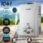 10 in 1 550L/Hr Portable Outdoor Gas LPG Instant Shower Water Heater - Silver