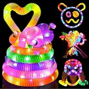 EUCOCO 2023 New Fidget Toys - 6/12 Pieces Pop Tubes - Glow Sticks - Birthday Party Decoration Set