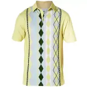 Men`s Royal and Awesome Golf Shirt Retro 80`s Performance Golf Top S - XXL