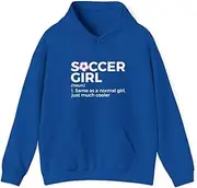 [X.Style] Soccer Girl Definition ds035 Hoodie Royal M