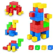 XICEN Magnetic Blocks 32 Pieces,1 inch Large Magnetic Building Blocks for Ages 3+ Year Old Boys and Girls,3D Magnetic Cubes for Kids,Preschool STEM Educational Sensory Magnet Toys