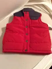 Carters Boys/Girls Red Vest Snap Front Size 5 Retails $34.00