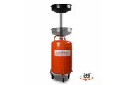 80L Waste Oil Drainer Tank Car Engine Mobile Extractor Workshop Garage Portable