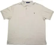 Polo Ralph Lauren Men's Big & Tall Classic Fit Polo Shirt Tuscan Beige Heather