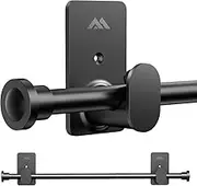 Curtain Rod Shower Curtain Rod Tension Rust-free Non-slip Curtain Track Spring Tension Tension Rod No Drilling Required Stainless Steel Drapery Rod(Size:30-90in,Color:Black)