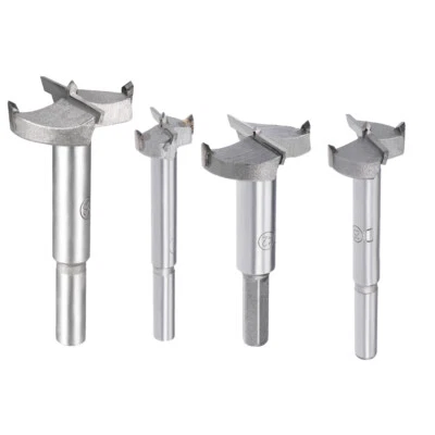 Hinge Boring Forstner Drill Bit Silver Tone 2pcs