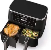 Ninja Air Fryer Finish Cooking Multiple Foods at the Same Time 6-in-1 (Air Fry,