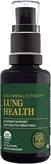 Global Healing Allertrex - Natural Herbal Spray for Lung and Respiratory Support - Normal Nose Allergy Defense - Made with Organic Eucalyptus, Peppermint, Lemon Balm, Orange Peel, Menthol - 1 Fl oz