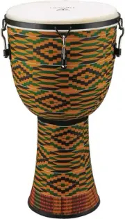 Tycoon Percussion 10″ Fiberglass Key Tuned Djembe - Kente - TFJ-10K