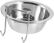 Kisangel 1Set Stainless Steel Hanging Pet Bowl Durable Iron Rack Pet Feeder for Cats Suction Cup Window Bowl Elevated Design for Easy Feeding for Cats and Pets
