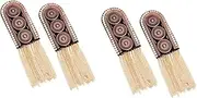 Operitacx 2sets Unique Tassel Chain Epaulet Shoulder Boards Fashionable Badge for Uniform Decoration 2pcs*2