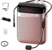Portable Microphone - Rechargeable Voice Amplifier, Clip On Speaker | Compact Sound Amplifier with Adjustable Strap, USB Charging for Teachers, Coaches, Singers Outdoor Presentations, Lectures