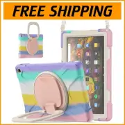 Portable 360° Rotation Tablet Case with Adjustable Strap for Fire HD 10 & Plus