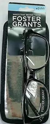 Foster Grant Women's Reading Glasses w Case, Kensington, +2.00 Ships Free! black