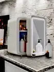 Mini Fridge W/Dimmable LED Mirror Cooler & Warmer for Refrigerating Makeup | NEW