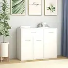 NNEVL Sideboard White 88x30x70 cm Chipboard