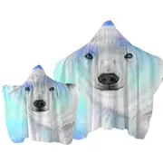 Pastel Dream Polar Bear Towel with Hood