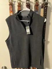 G/FORE Men's Pullover Sweater Vest Wool Gray Medium Dunnes Gilet Tech Liner $250
