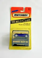 1993 Matchbox Super World Class Corvette Sting Ray III PURPLE #39