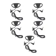 5x 3.5mm Jack D Shape Earpiece Headset For Two Way Radios Walkie Talkie Fit