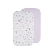 Organic Bassinet Fitted Sheet 2 Pack - Whimsical Wonderland