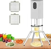 CHAOFLIGHT Electric French Fry Cutter,Vegetable Cutter Vertical Potato Chips Cutter Machine Commercial Vegetable Chopper Stainless Steel Potatoes Maker with 1/2 & 3/8 Inch Blade (Vertical)