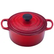 Le Creuset Cast Enamel Pot Signature Cocotte Ronde 18 cm Cherry Red Gas IH Oven