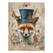 Whimsical Fox Canvas Print Wall Art