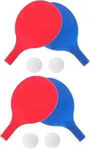 SUPVOX 8pcs Childrens Table Tennis Racket Set Durable Plastic Paddle and Balls for Skill Development Safe and Lightweight Design for Self Practice and Fun