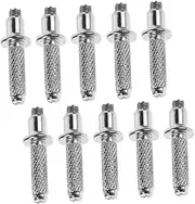 Parliky Enhanced Traction Walking Stick Tips 10 Pieces Metal Tips for Trekking Poles Replacement Parts