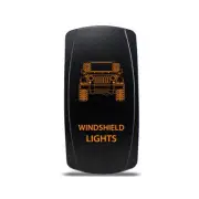 Rocker Switch for Jeep JK Windshield Lights Symbol - Amber LED
