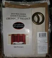 Homespun Linen Grommet Valance Double Lined 40 x 14 90261 LN NEW *