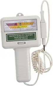 Gogogmee Pool Water Tester Ph Cl Level Meter Portable Digital Ph Tester for Swimming Pool Maintenance Grey