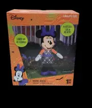 New In Box 3.5 ft Light Up Airblown Inflatable Halloween Minnie Mouse