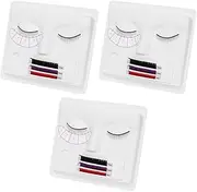 Ipetboom 3pcs Eyelash Training Head Molds for Eyelash Extensions Practicing No Bad Smell Lightweight Beauty Salon Supplies