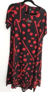 Taking Shape XXS Black & Red Geometric Print Dress SizeBNWT RRP $139.95