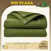 3Mx3M Army Canvas Tarp Tarpaulin Water Sun Proof Washable Boat Car Cover Camping
